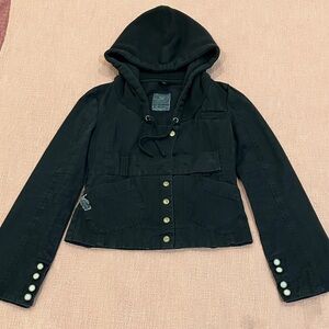 DC wm’s Black Utility cropped Jacket with Hood